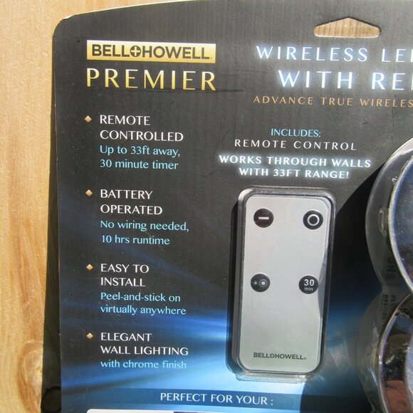 2 Brand New Bell & Howell Premier Wireless LED Remote Control Light 3 Packs - Picture 3 of 6